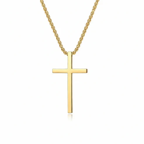 Bezel Cross Necklace