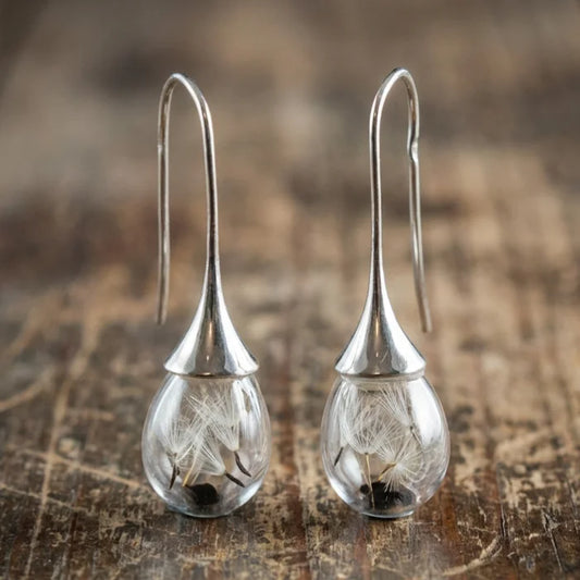 Dandelion Pendant Earring