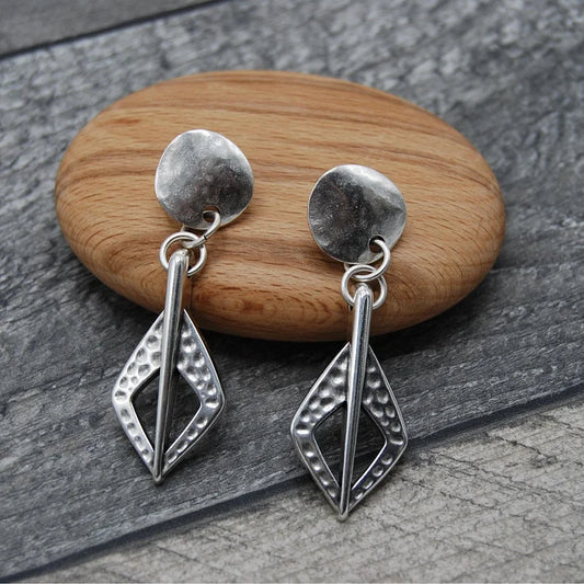 Vintage Exaggerated Hippie Silver Earrings