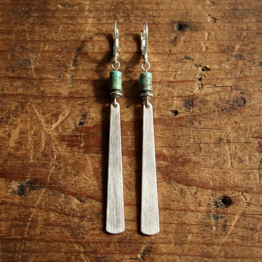 Vintage Turquoise Long Bobo Earrings