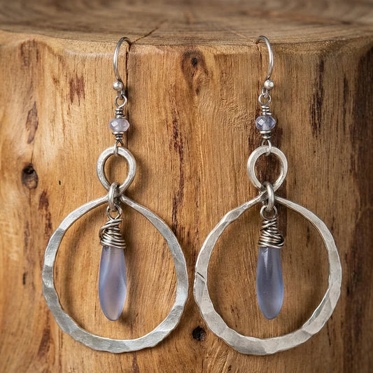 Vintage Wrapped Moonstone Earrings