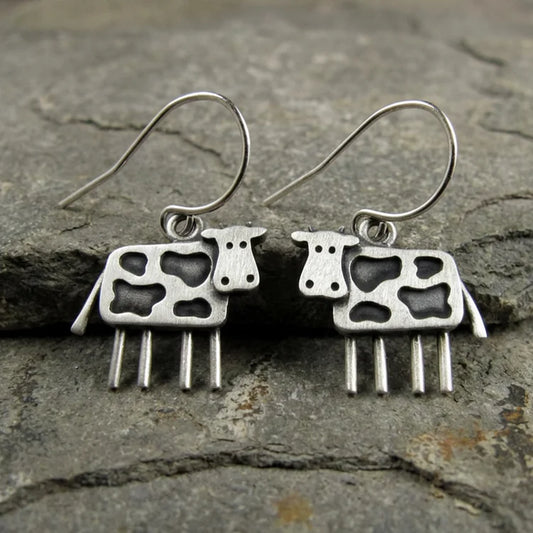 Vintage Cow Earrings