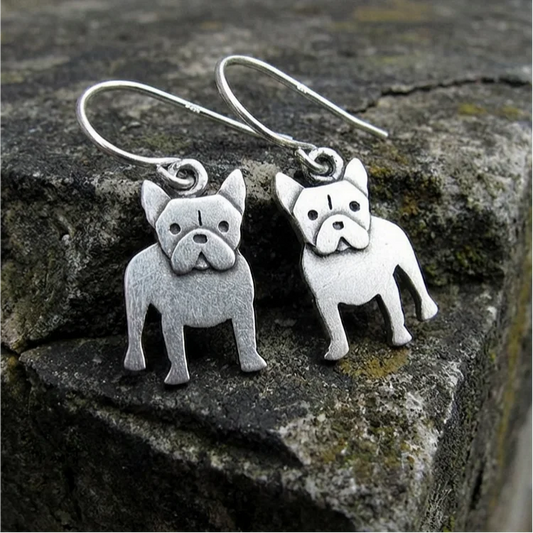 Vintage French bulldog Earrings