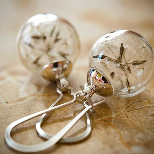 Dandelion Silver Earrings