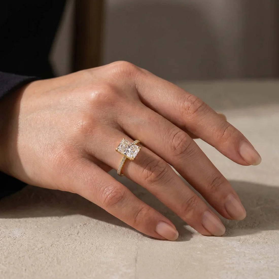 Radiant Cut Engagement Ring Or Enhancer Wedding Set In Sterling Silver