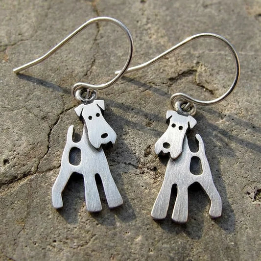 Vintage Wire Fox Terrier Earrings
