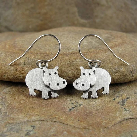 Vintage Hippo Earrings