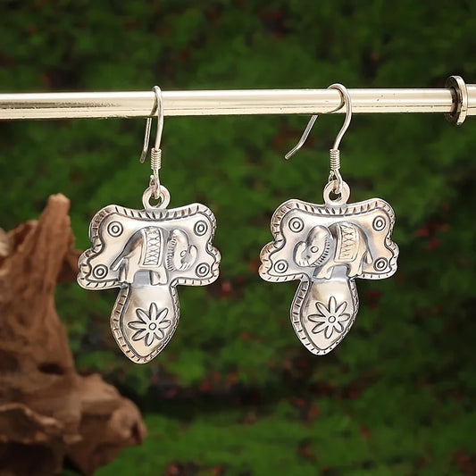 Vintage Bohemian Elephant Earrings