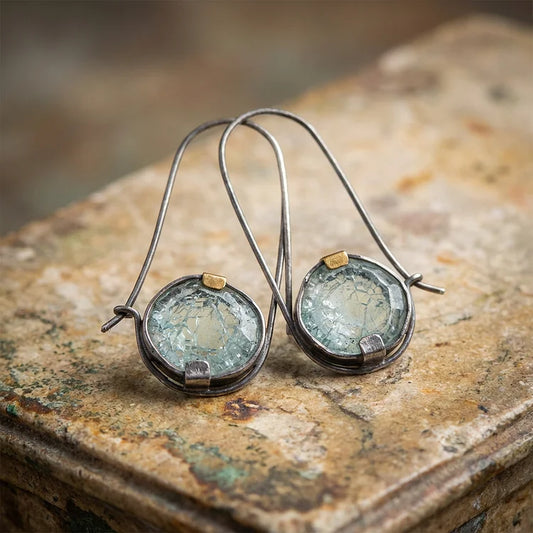 Vintage Ocean Crystal Earrings
