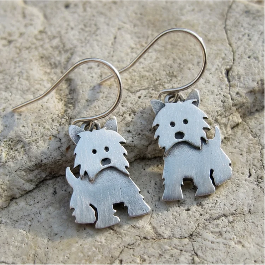 Vintage Westie Earrings