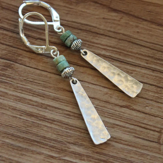 Vintage Turquoise Silver Bobo Earrings