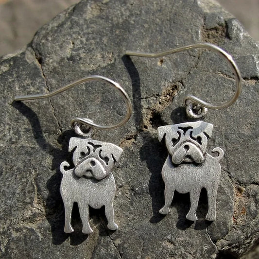 Vintage Pug Earrings