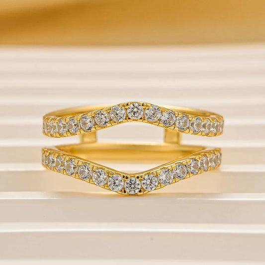 Vintage Round Cut Wedding Band Ring Enhancer
