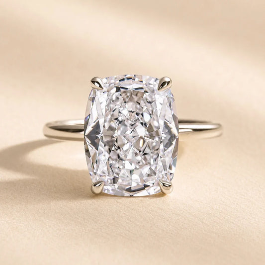 Sparkle Cushion Cut Engagement Ring for Women