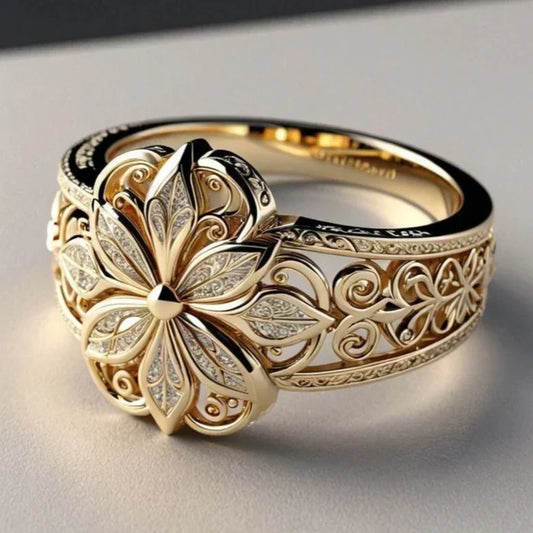 Bloom Zirconia Exotic Gold Ring