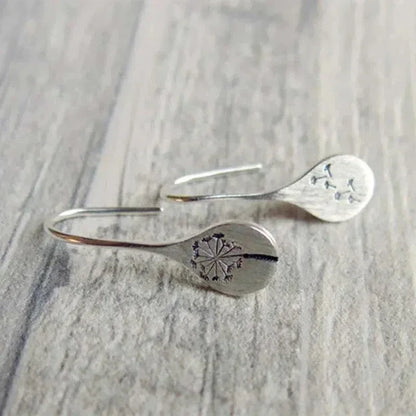 Silver Dandelion Earrings