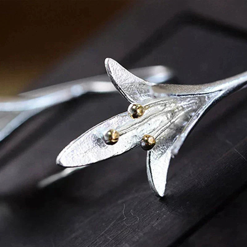 Minimal Silver Blossom Earrings