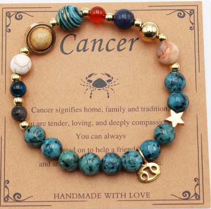 Eight Planets & 12 Constellation Stone Bracelet