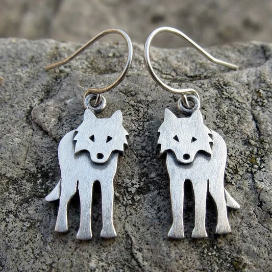 Vintage Wolf Earrings