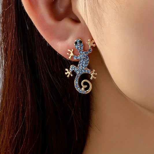 Vintage Elegant Lizard Stud Earrings