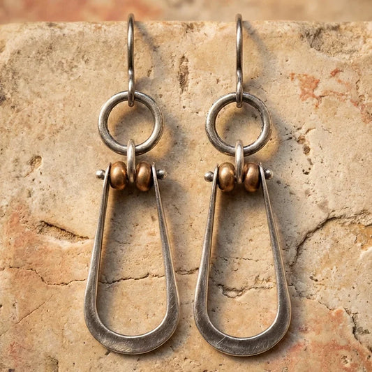 Boho Silver Turquoise Dangle Drop Earrings