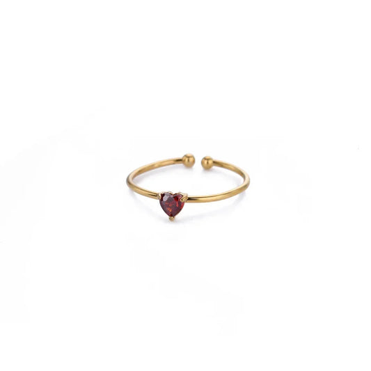 Adjustable Birthstone Ring