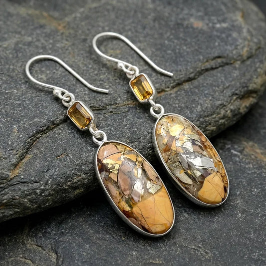 Retro Colored Glass Earrings