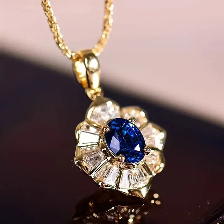 Kavella Noctazure Gold Necklace