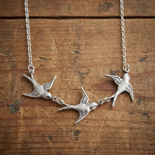Vintage Sparrow Bird Necklace