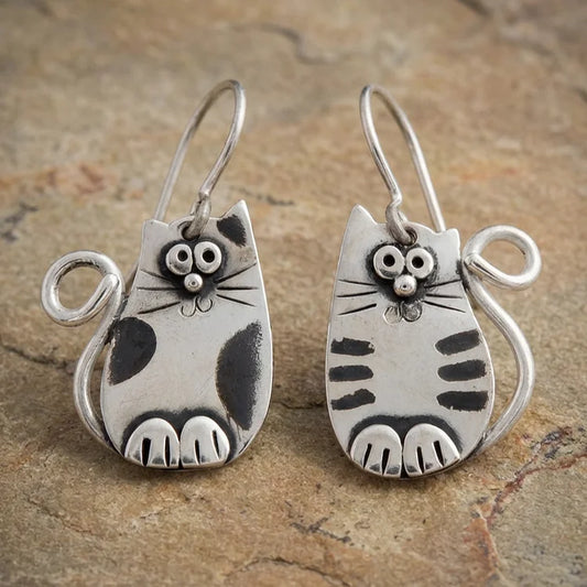 Vintage Creative Cute Cat Earrings