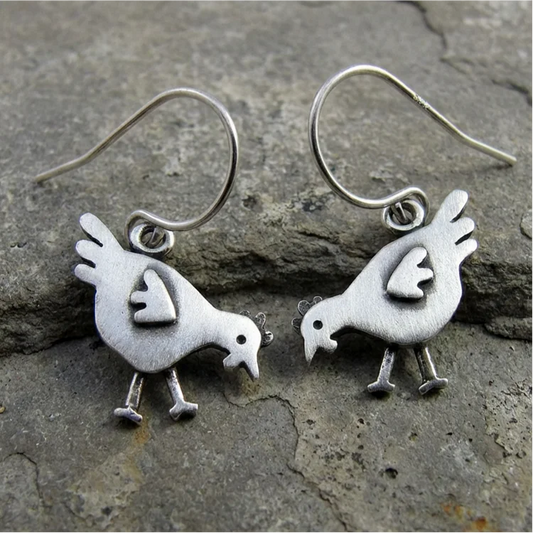 Vintage Chicken Earrings