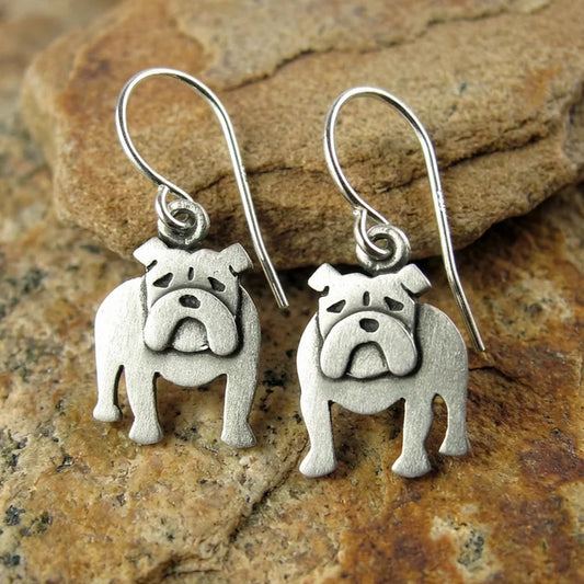 Vintage English Bulldog Earrings