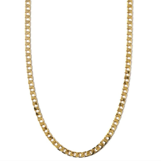 Flat Link Curb Chain Necklace